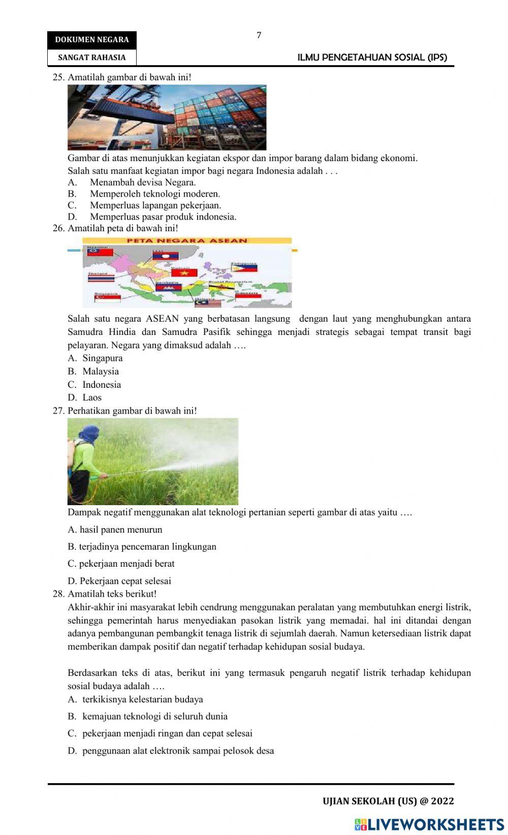 Ips online exercise for VI | Live Worksheets