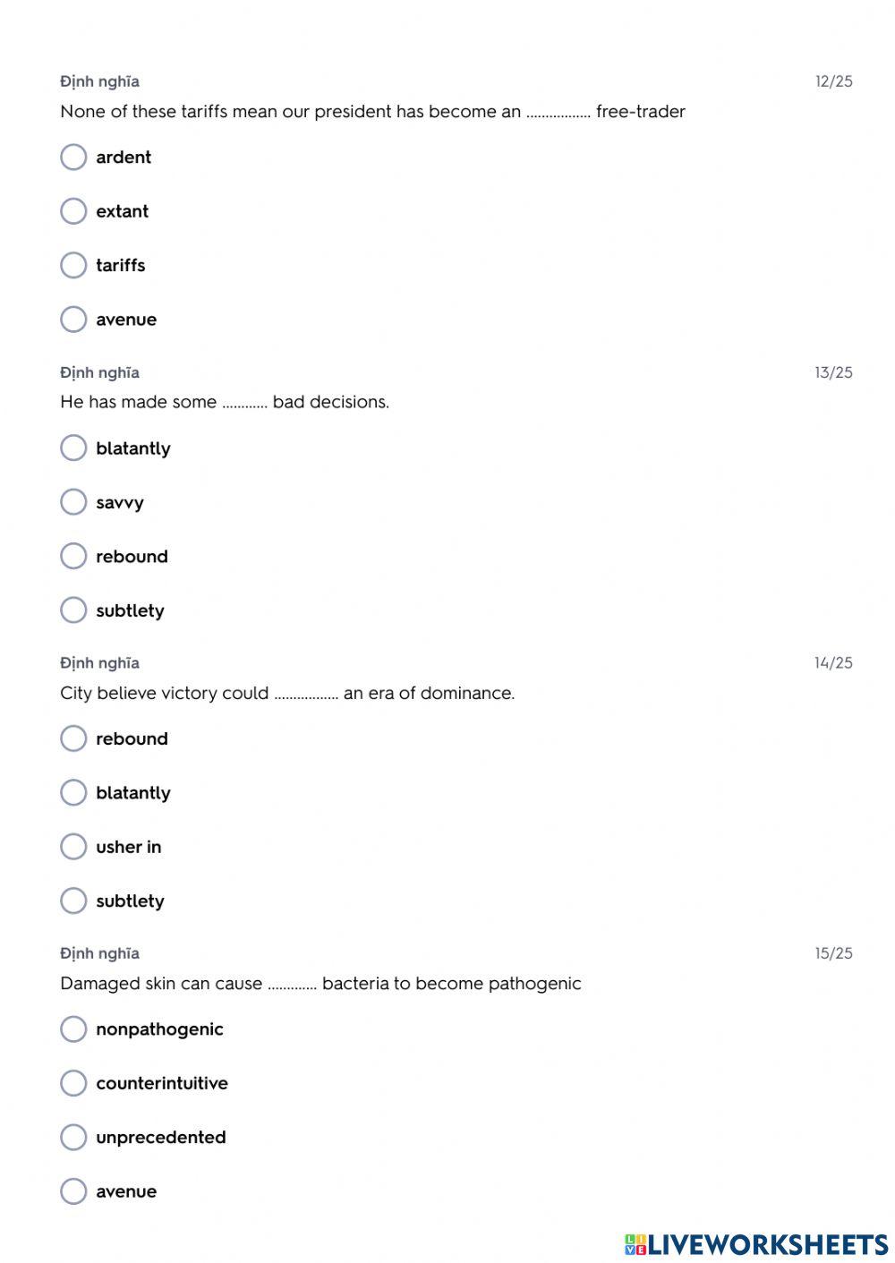 TRS6 - 4 themes (1) - vocabulary