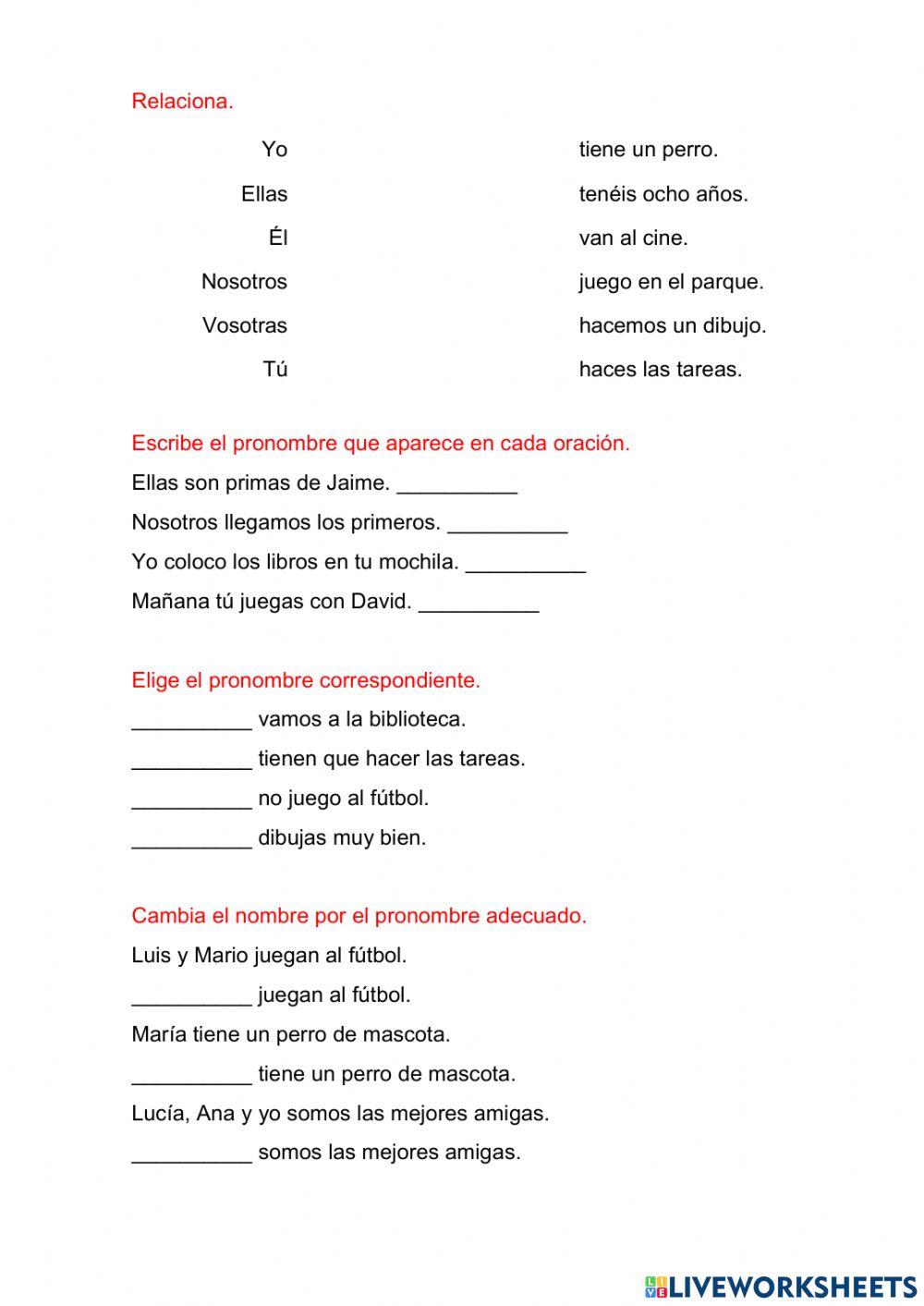 Pronombres personales