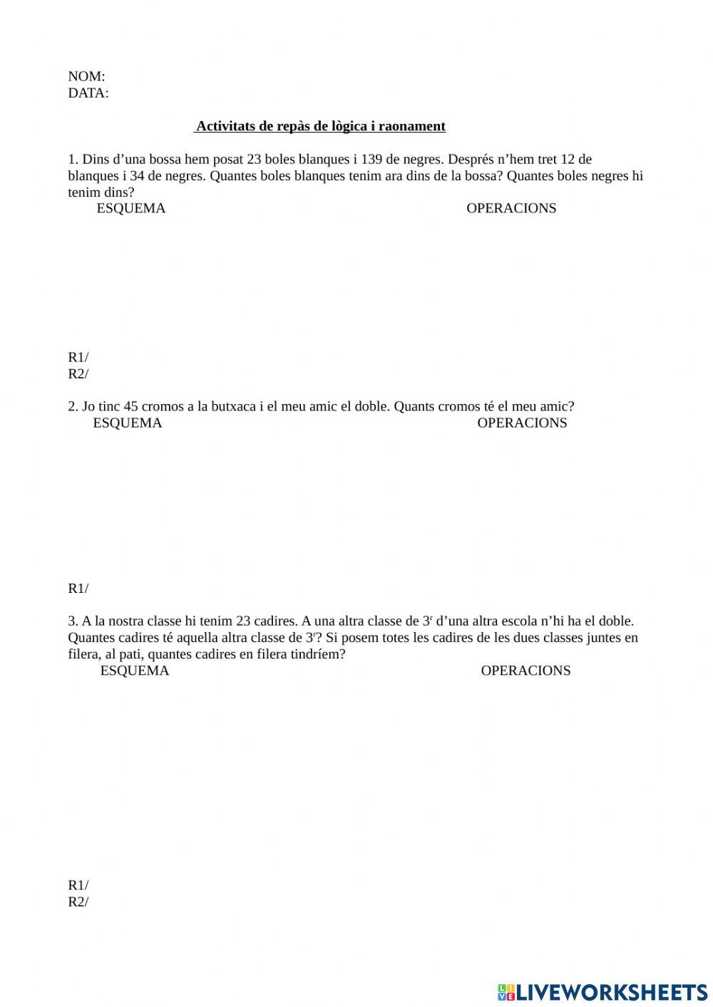 Problemes matemàtiques