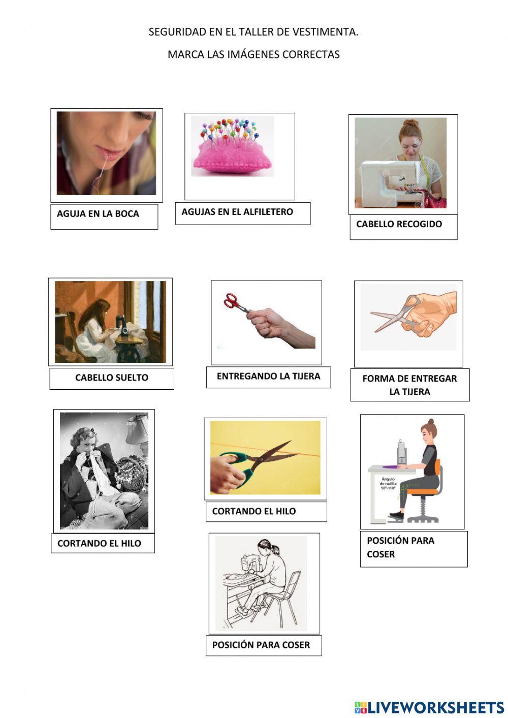 Seguridad en el taller de vestimenta