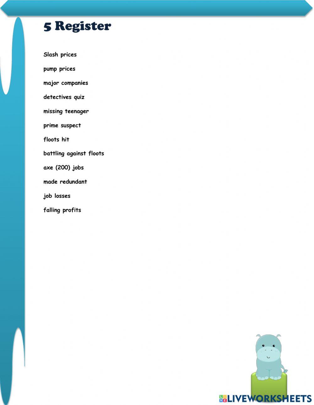 Collocations lesson 5 intermediate