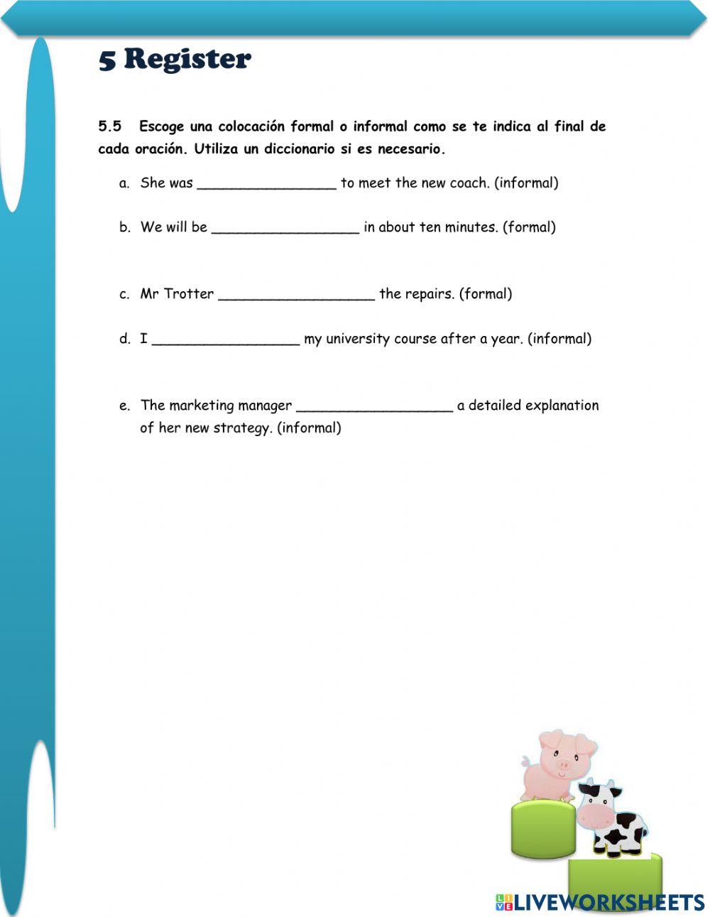 Collocations lesson 5 intermediate