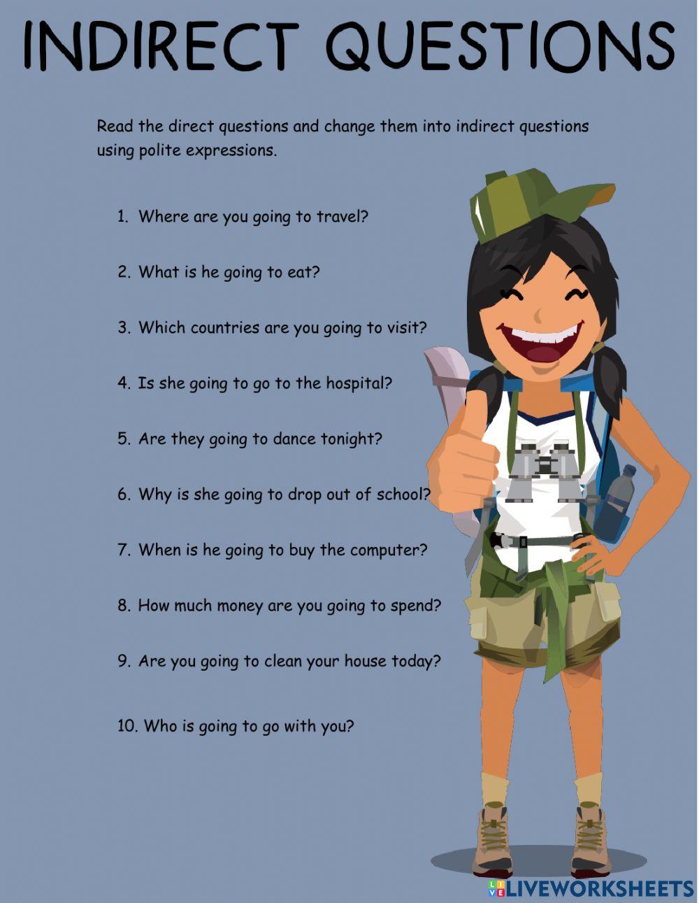 Indirect Questions - Going To