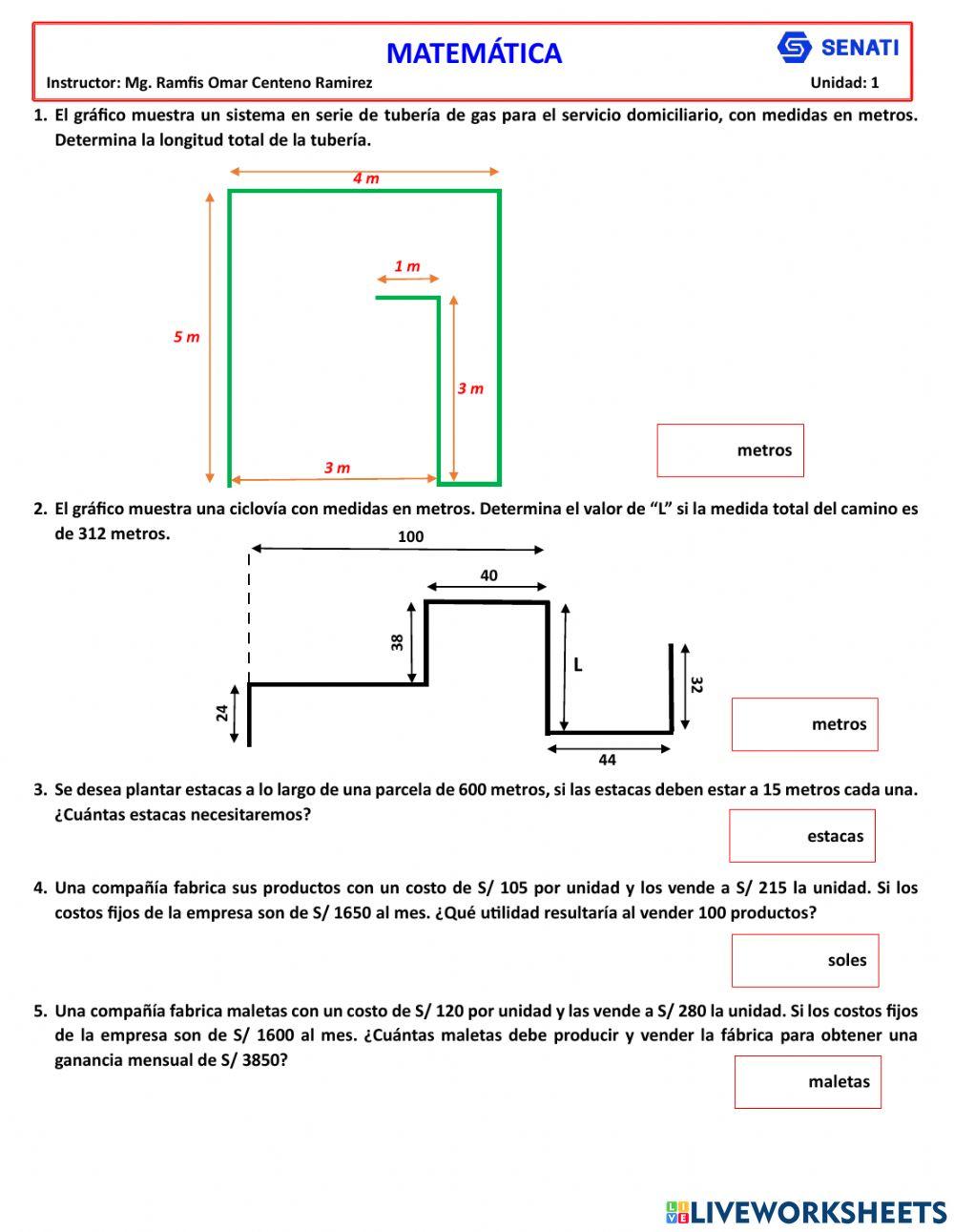 Perimetros, Estacas, planteo ecuaciones