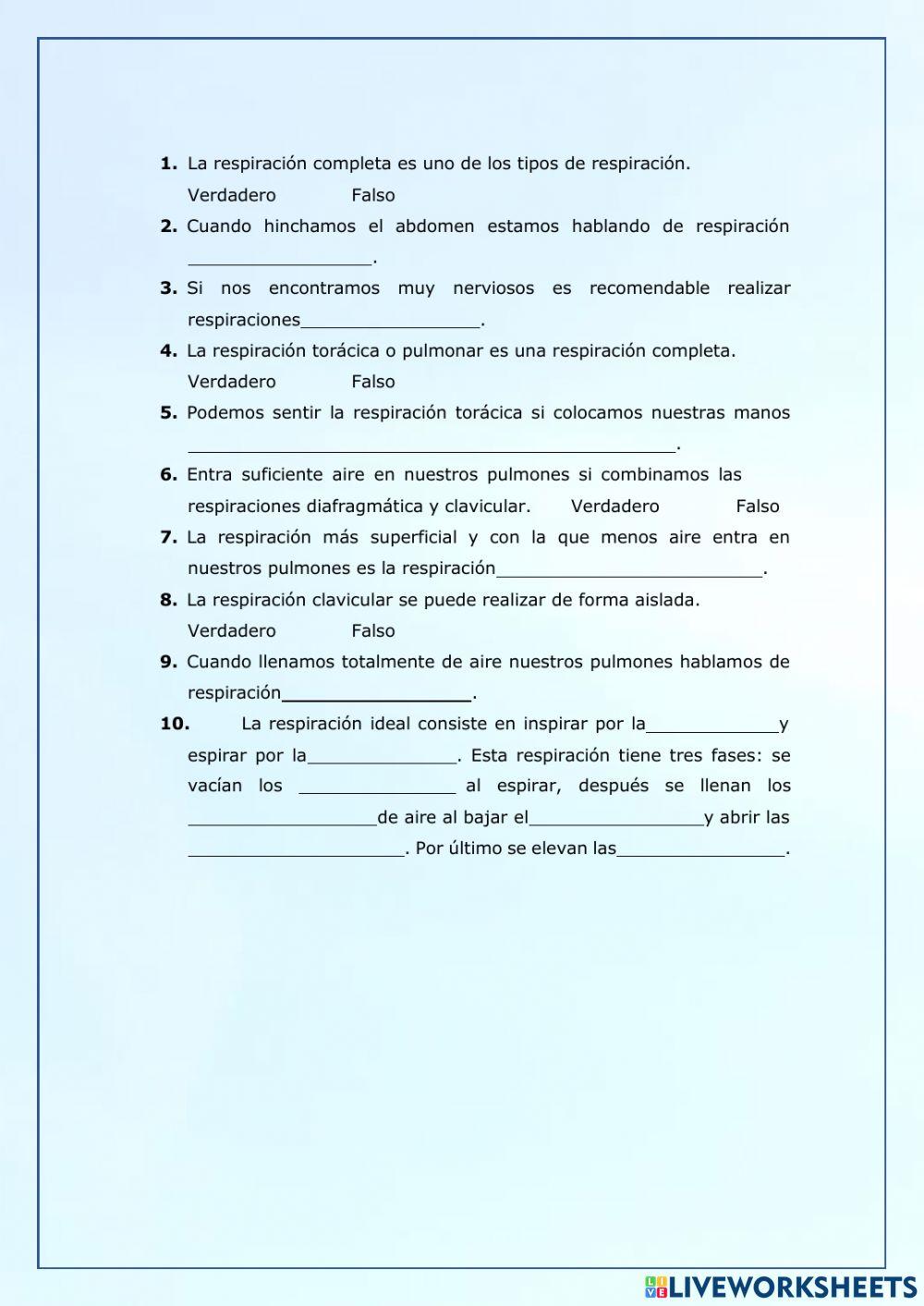 Tipos de respiración