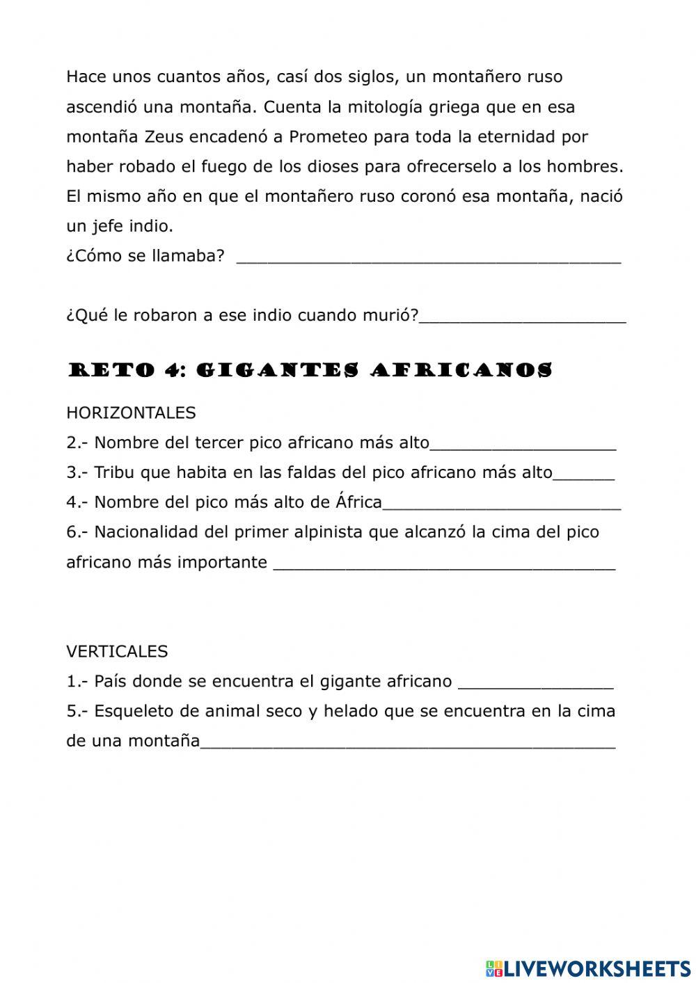 Los gigantes continentales