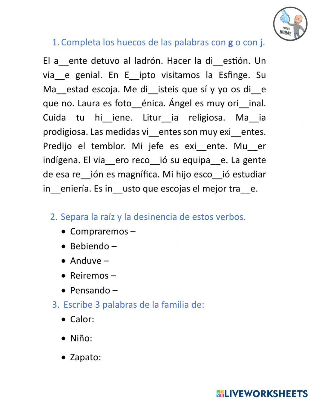 Repaso de contenidos