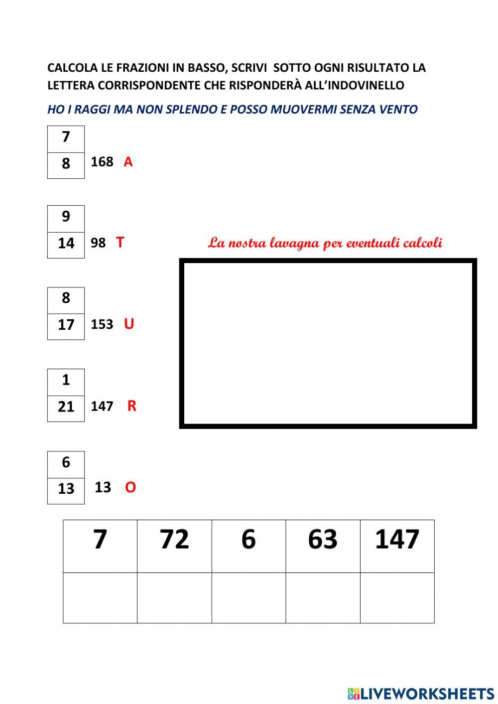Le frazioni, criteri di divisibilità