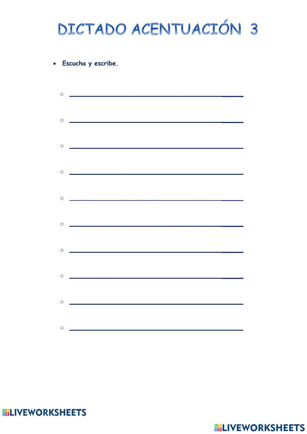 Dictado acentuación 3