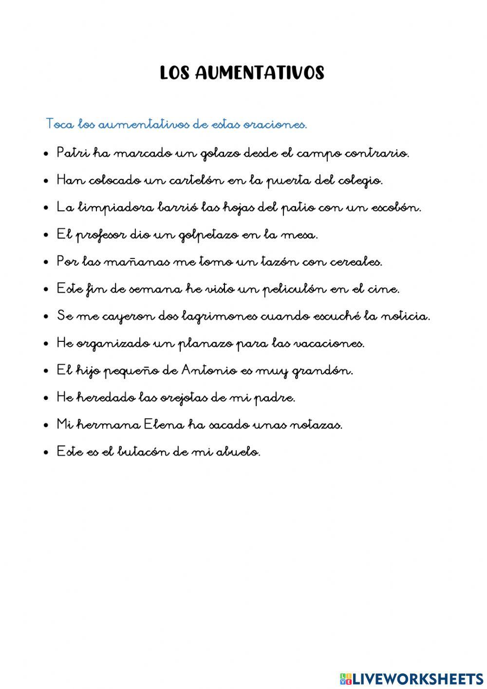 Aumentativos Aumentativos