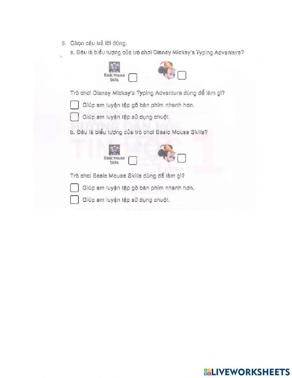 Thực hành tổng hợp - Lớp 1