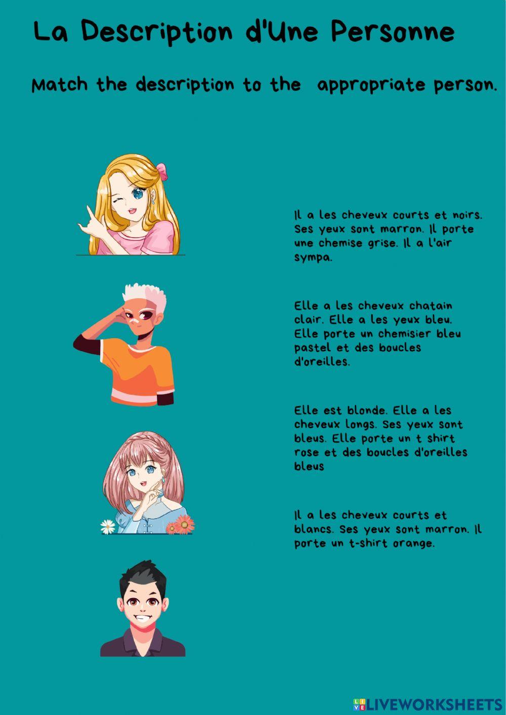 Description d'Une Personne