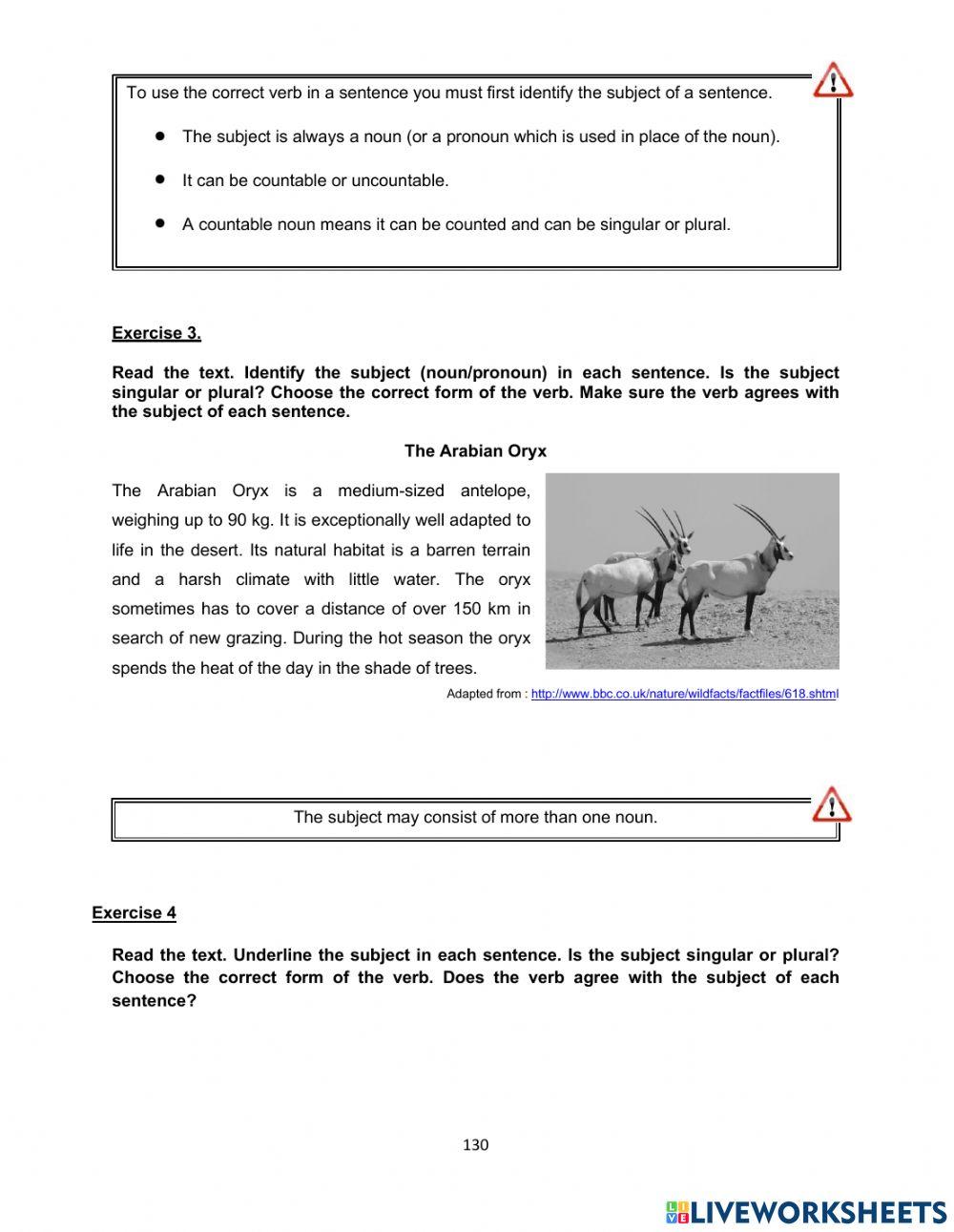 Subject-verb agreement