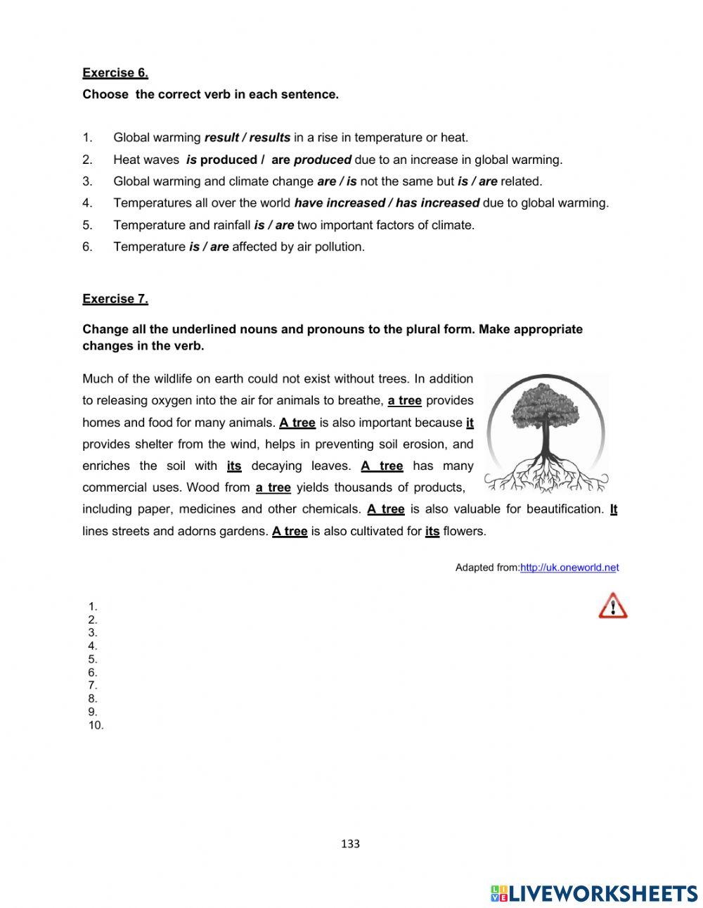 Subject-verb agreement