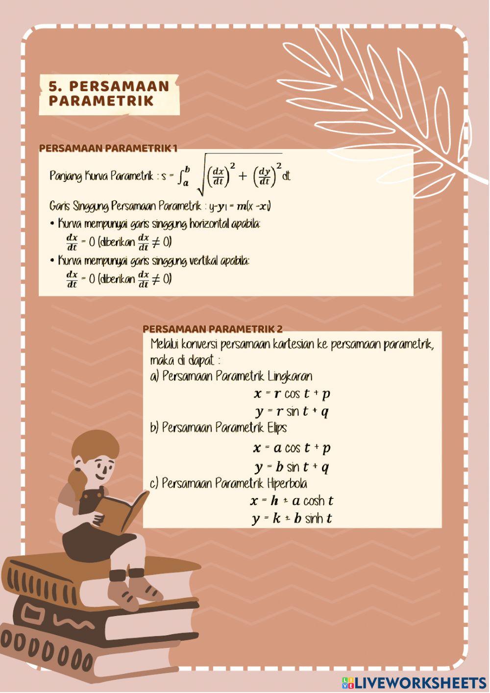 LKS Irisan Kerucut dan Persamaan Parametrik