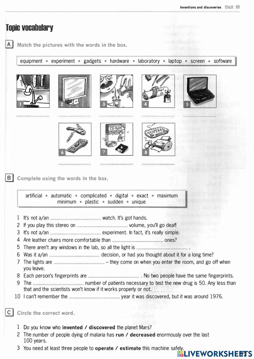 Inventions and discorveries