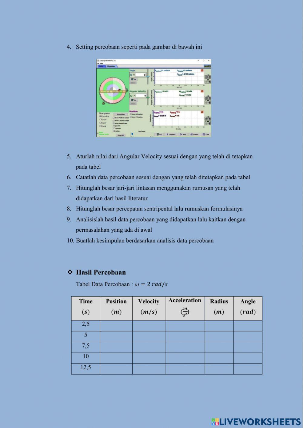E-lkpd gerak melingkar