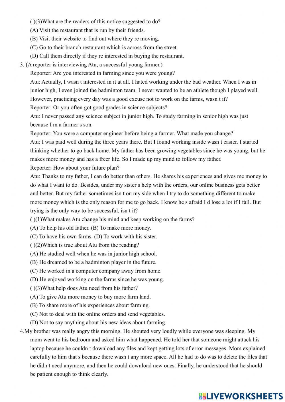 Reading Exercises for Beginners-1