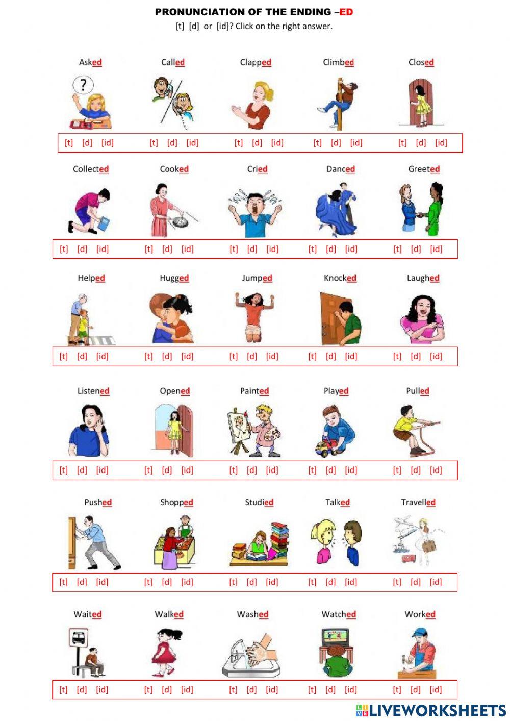 Pronuncing ed ending