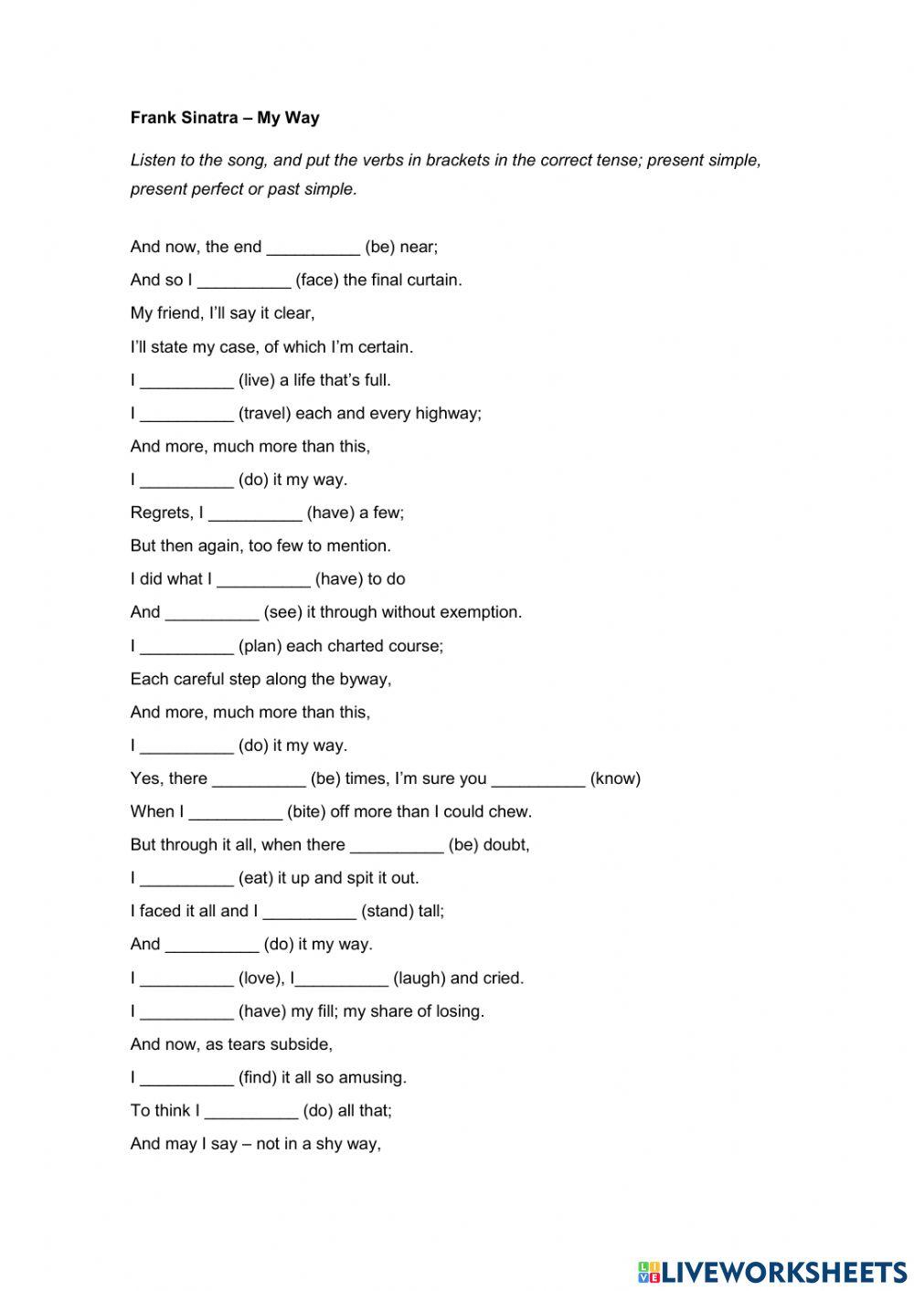 My Way - Frank Sinatra