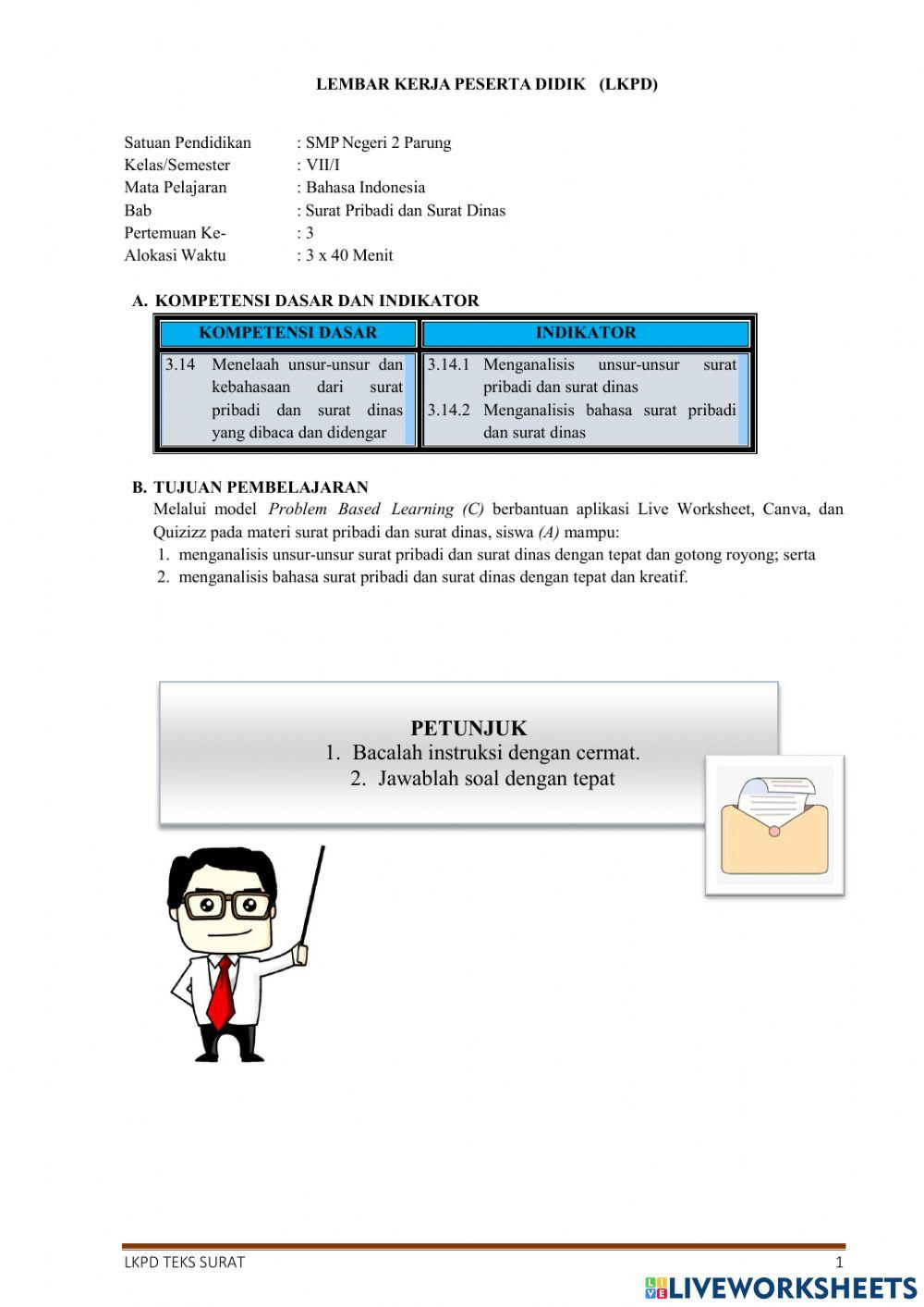 LKPD SURAT DINAS