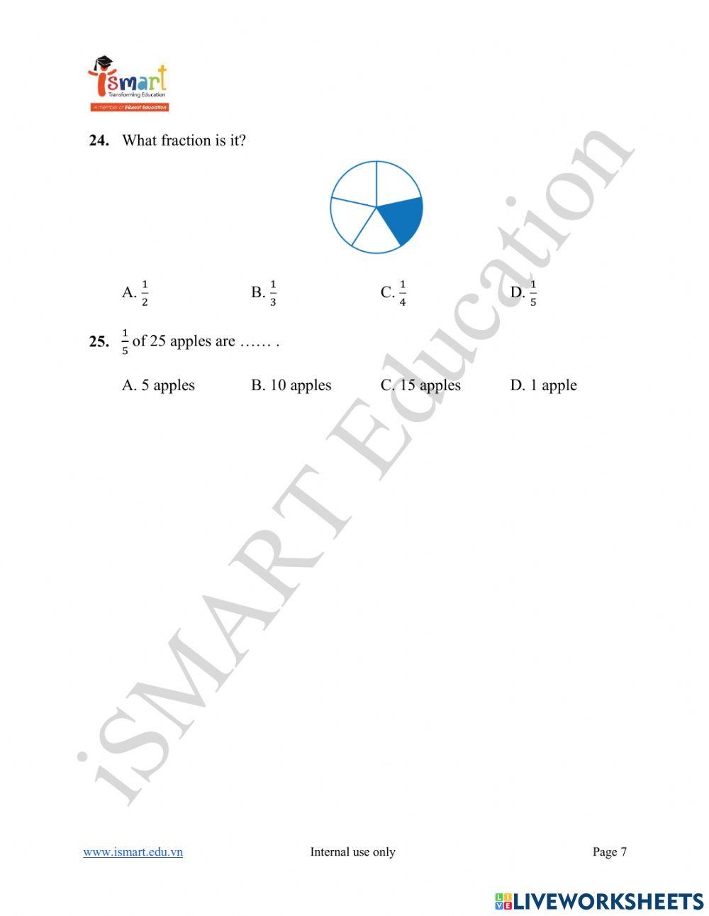 Math - English grade 3