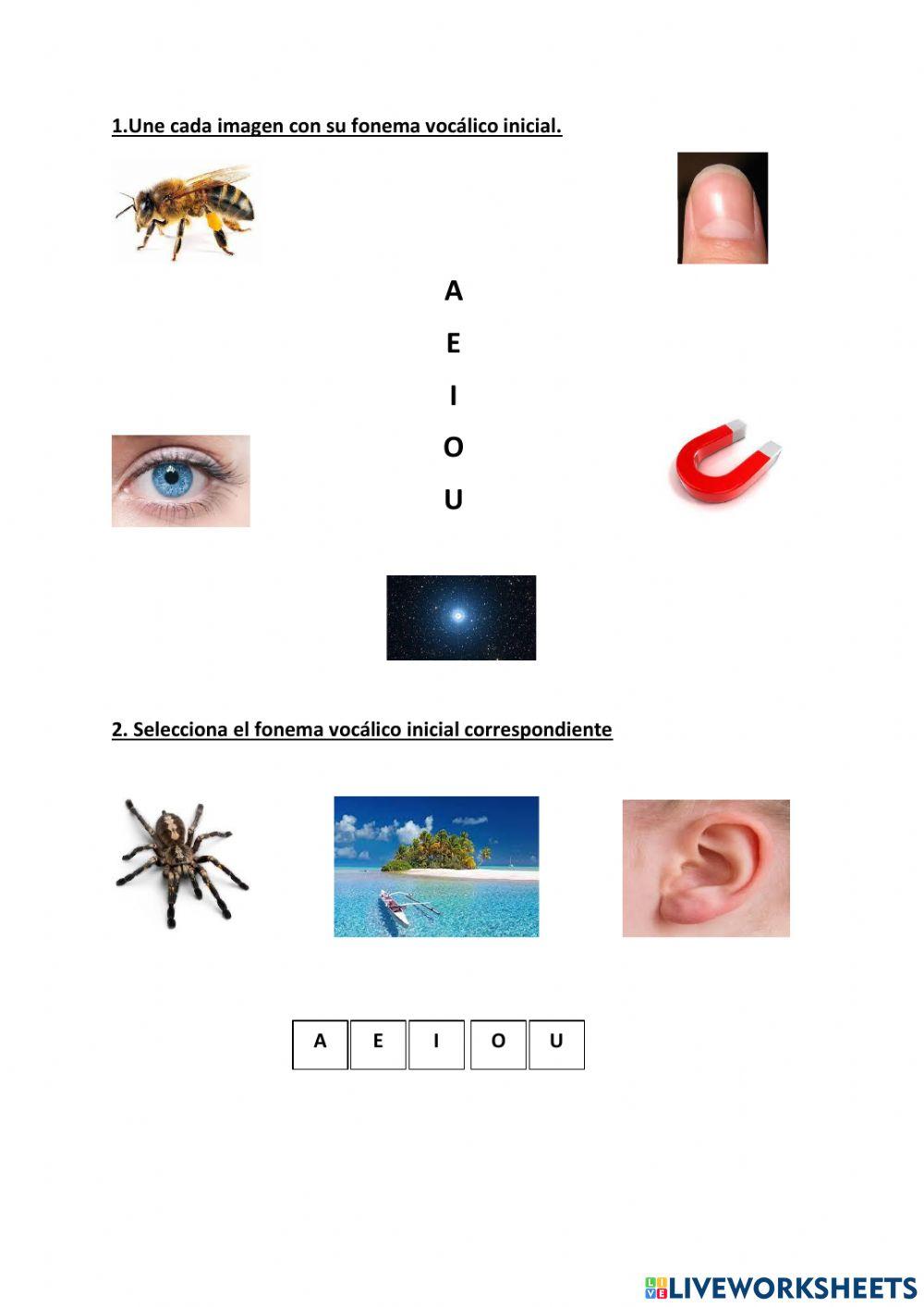 Conciencia fonológica: Las vocales