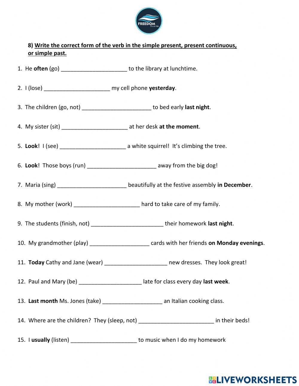 Final Exam Elementary