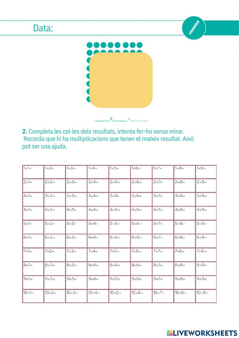 Taules de multiplicar