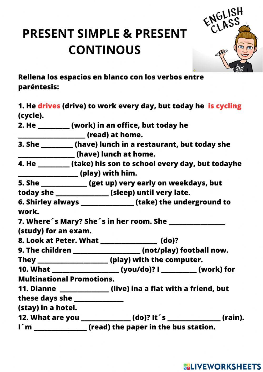 Present simple & present continous