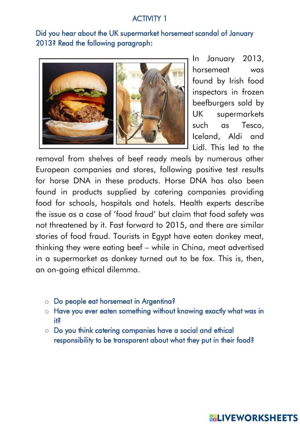 Giving opinion worksheet