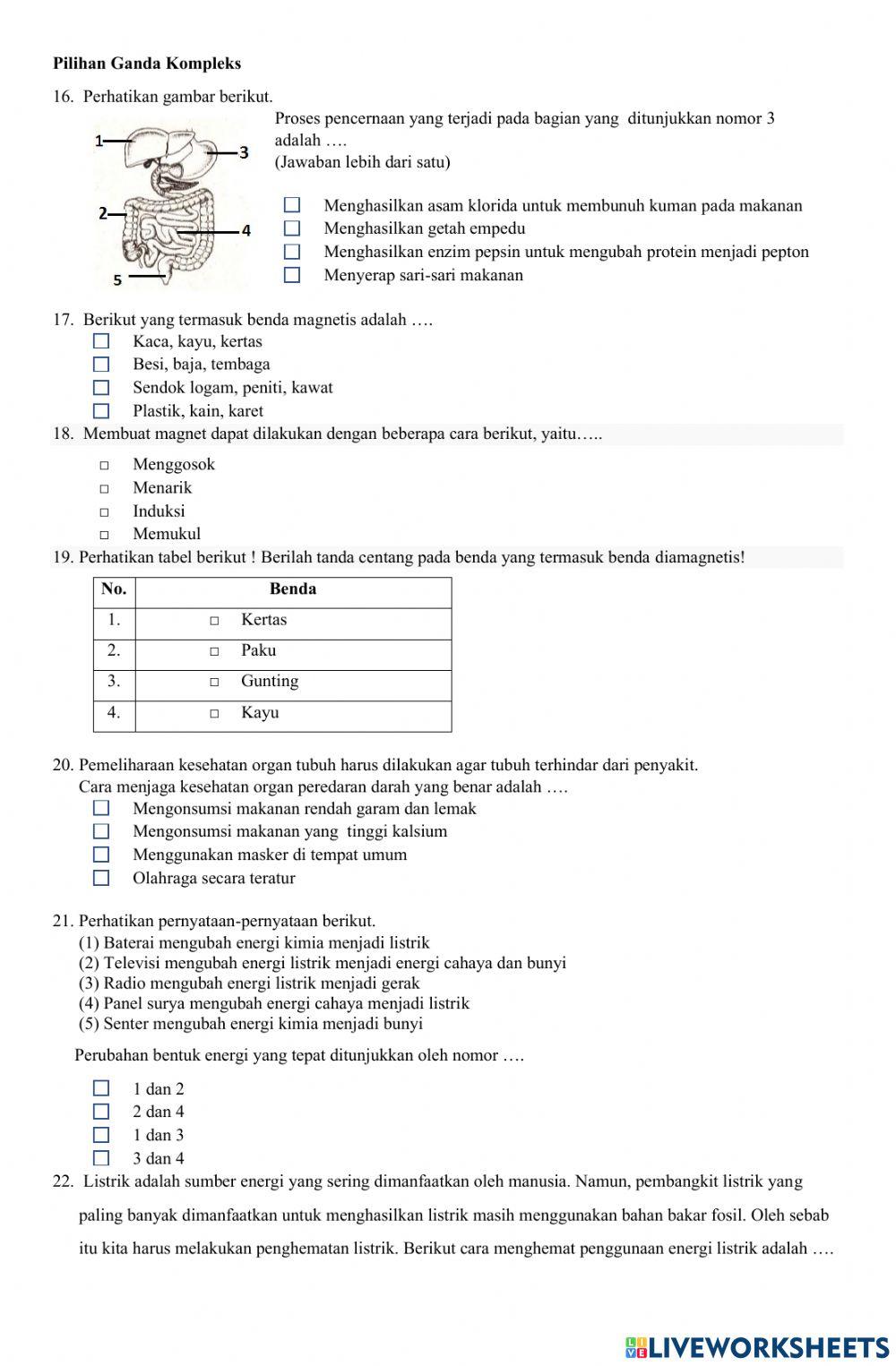 Simulasi sumatif ipa