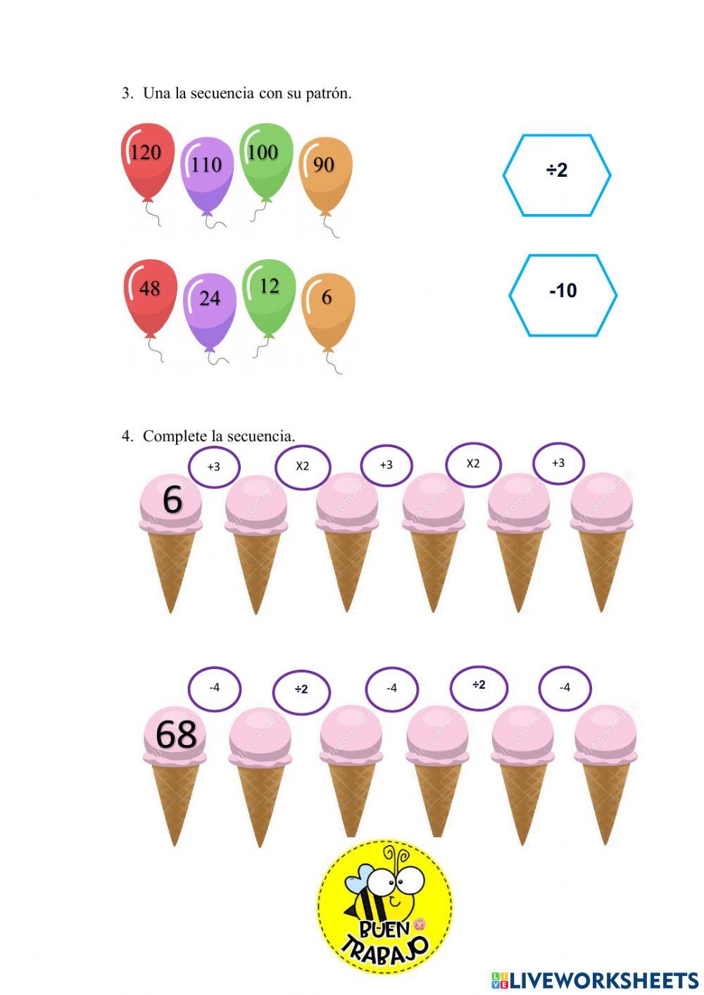 Secuencias numéricas