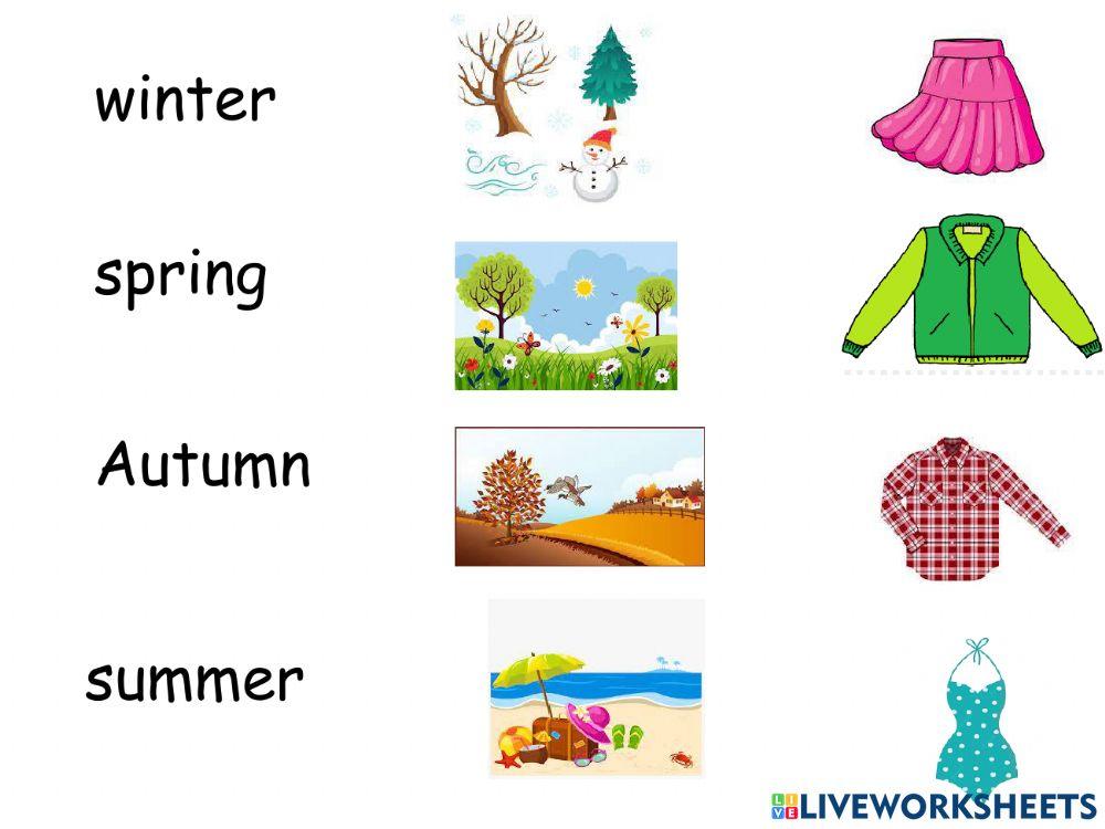 Clothes and seasons Clothes and seasons