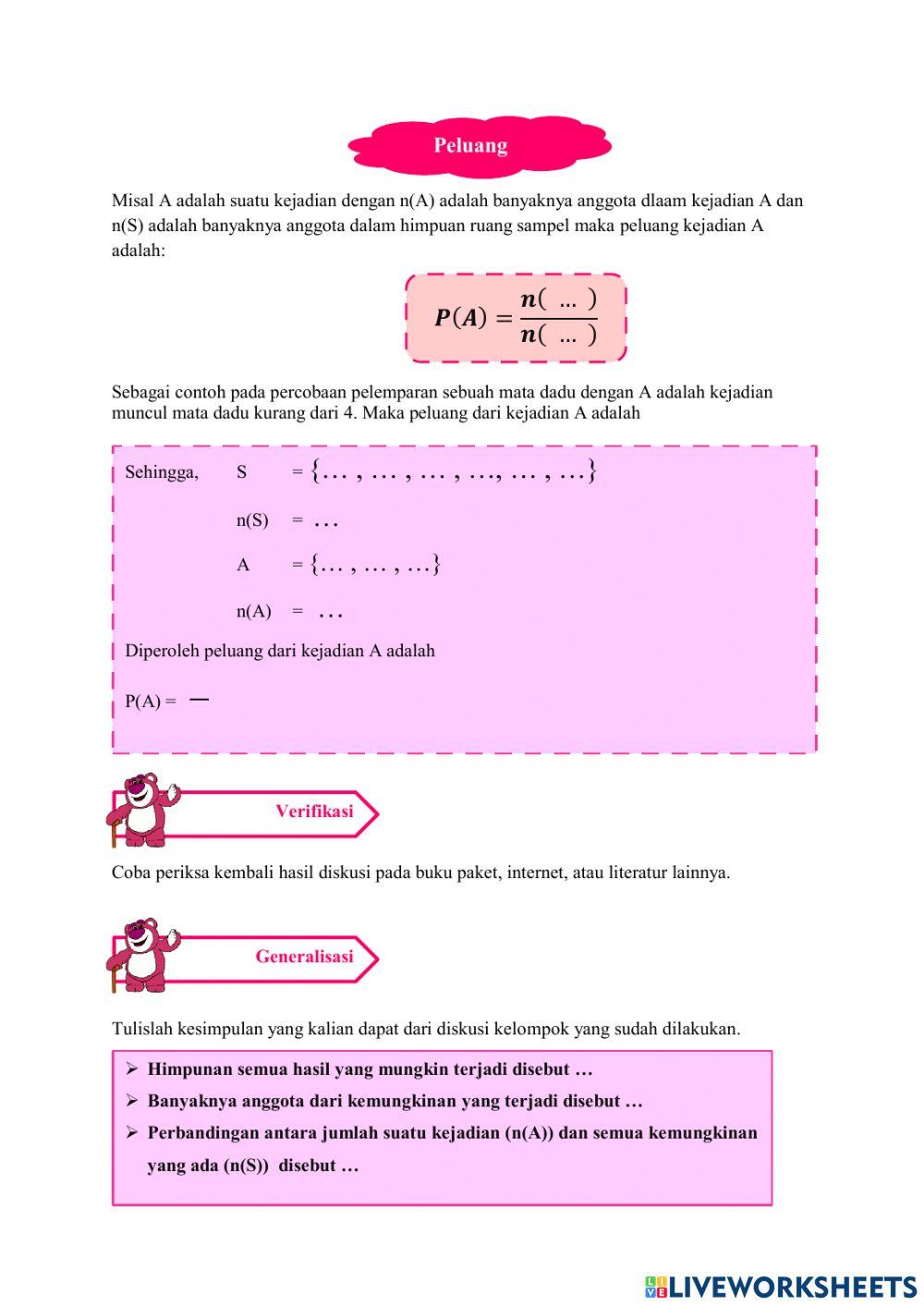 Peluang Kejadian Kelas X