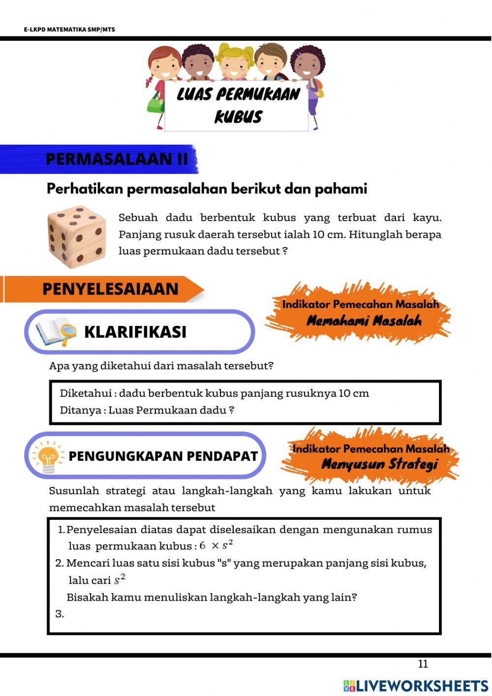 Luas Permukaan Bangun Ruang sisi Datar
