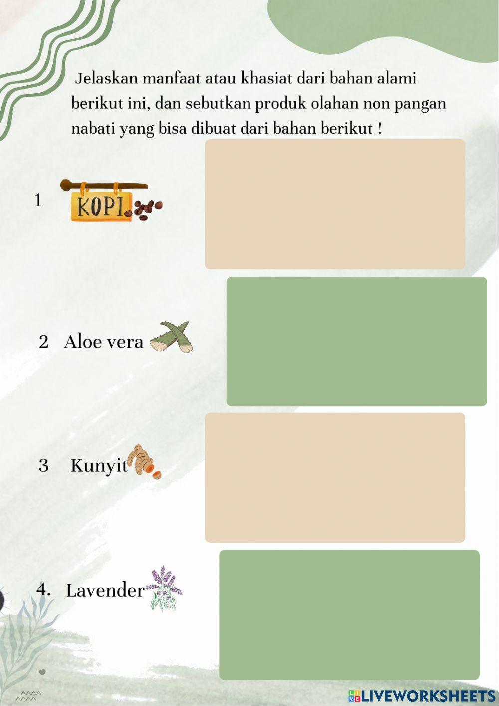 LKPD olahan non pangan bahan nabati