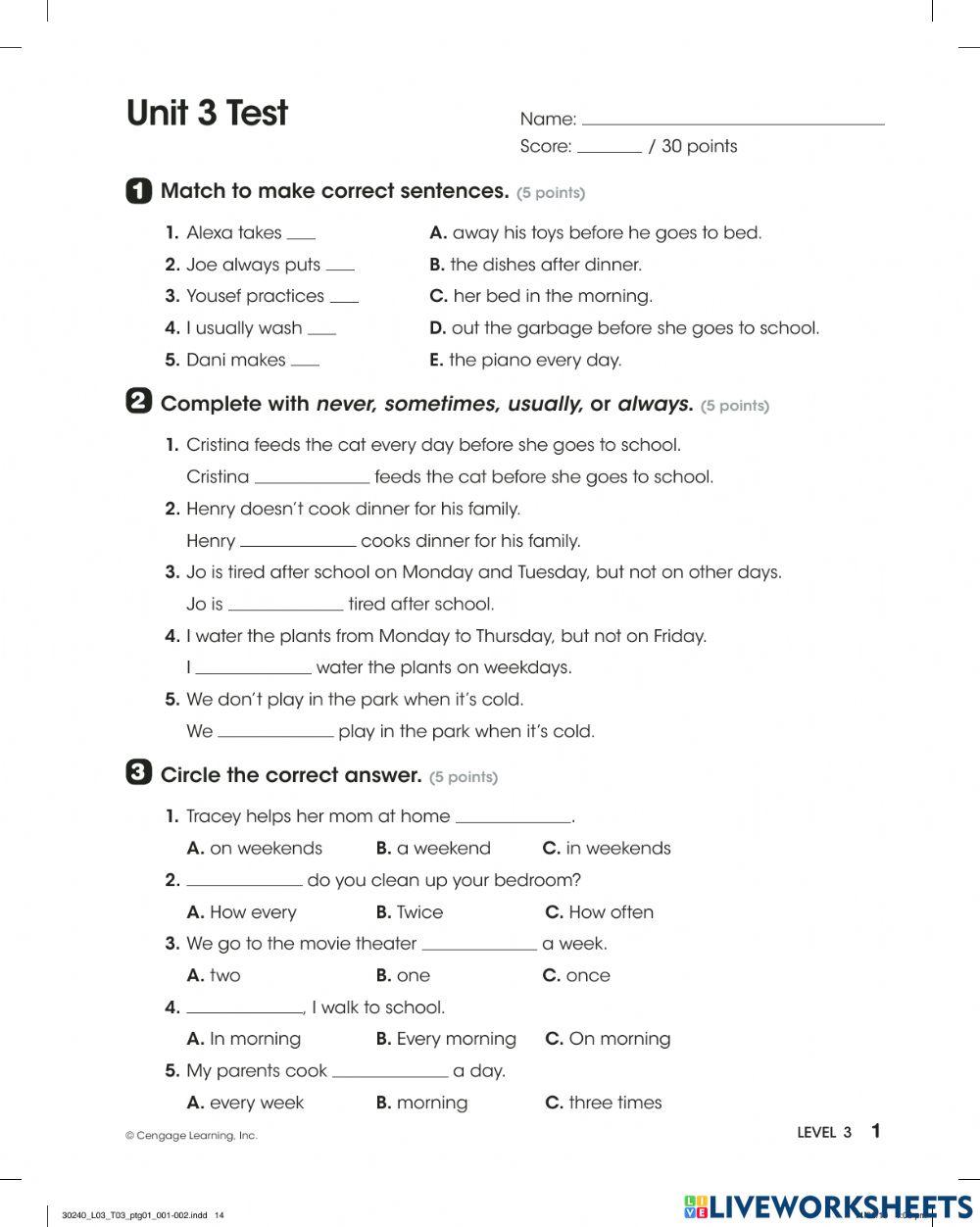 2332474 | Look 3-Unit 3 | teacherelison | LiveWorksheets