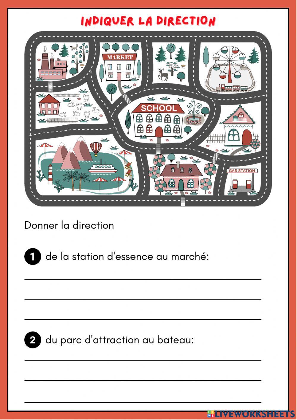 Indiquer la Destination