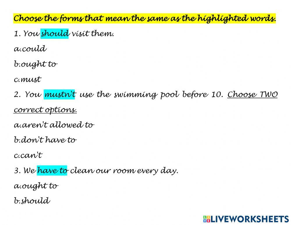 Modal verbs
