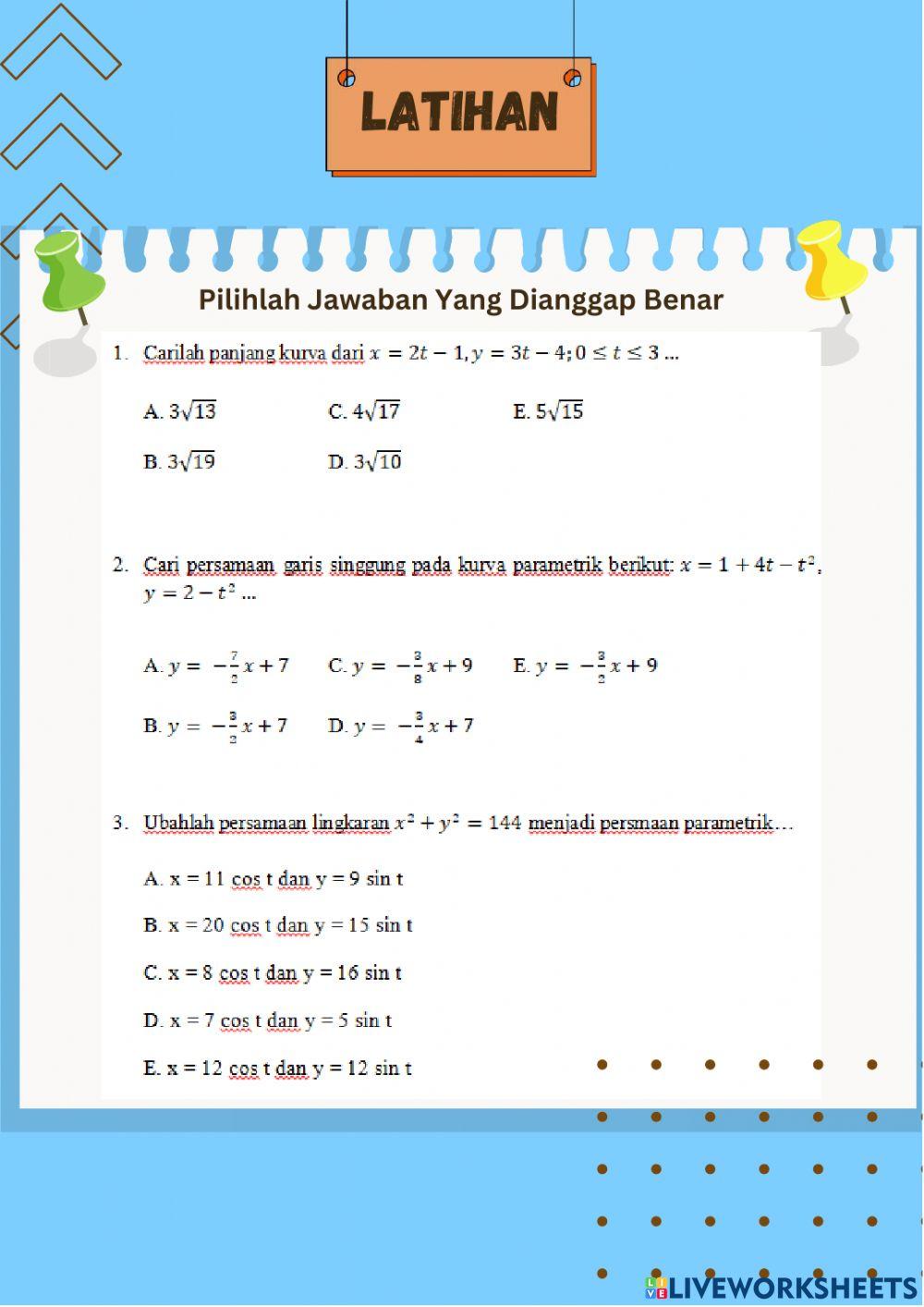 E-LKPD-Persamaan Parametrik