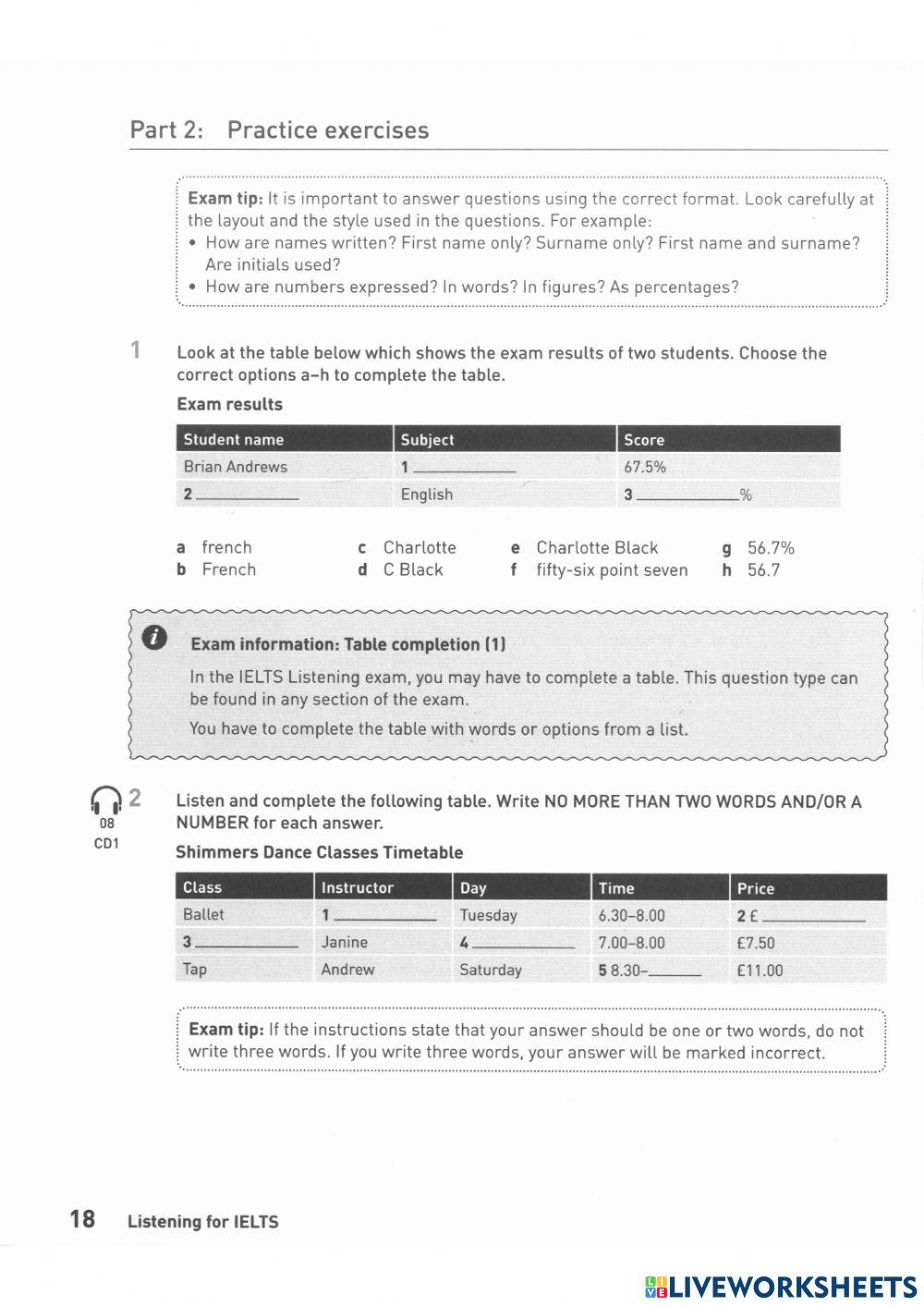 IELTS 5.0 - Unit 6 - Lesson 4 - Listening Practice