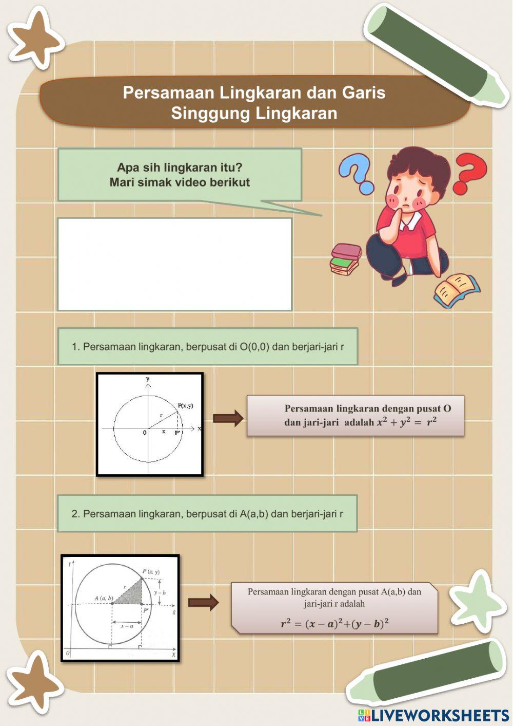 Persamaan Lingkaran dan Garis Singgungnya