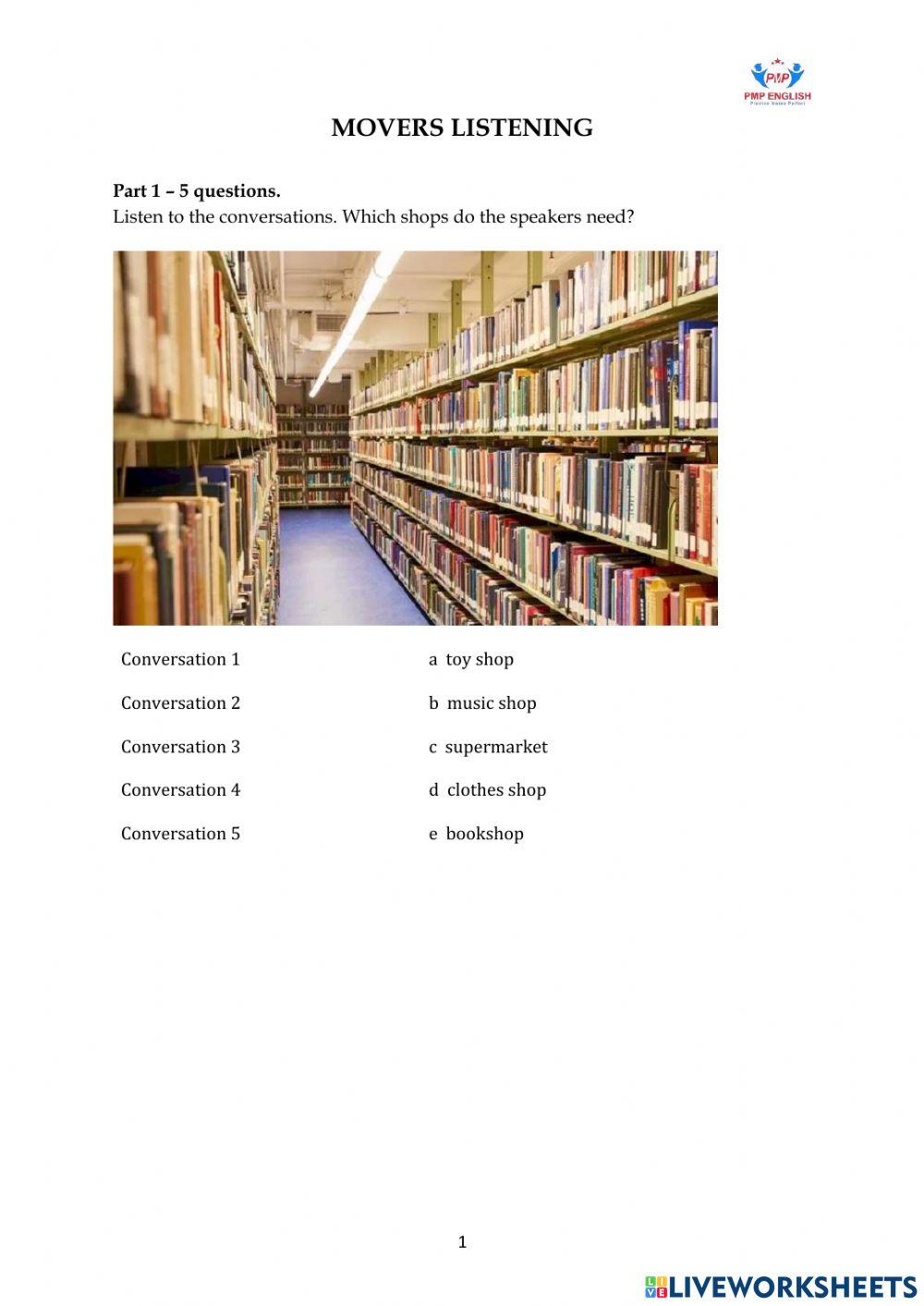 Mock Test 03 - Listening worksheet | Live Worksheets