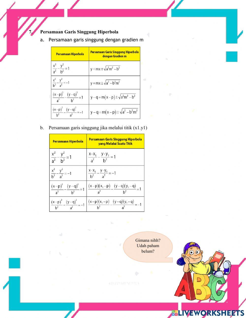 Persamaan Hiperbola dan PGS Hiperbola