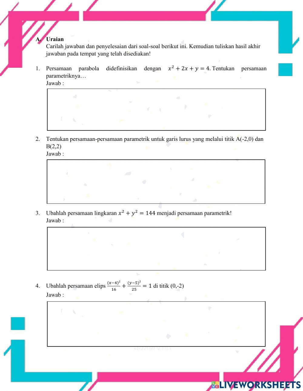Persamaan Parametrik