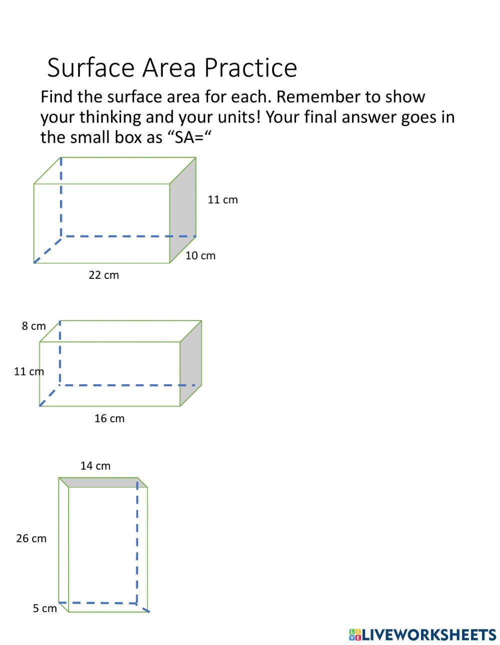 Surface Area Surface Area