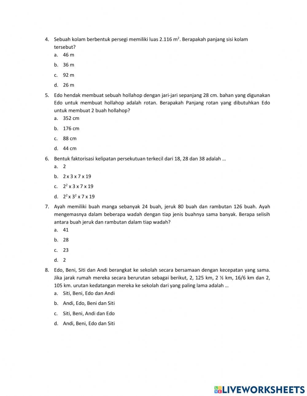 Latihan soal ASPDBK Kelas 6
