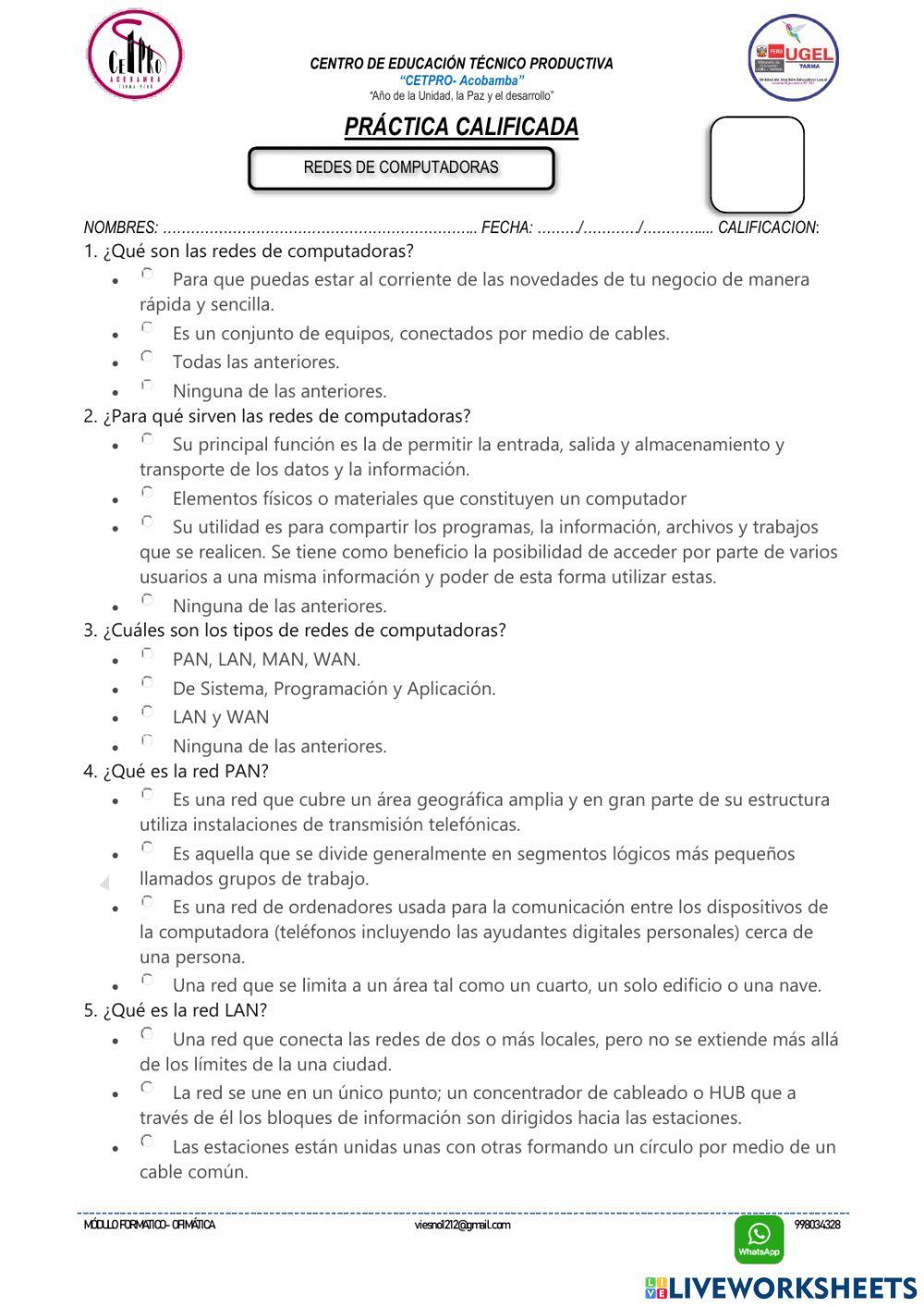 Redes de computadoras